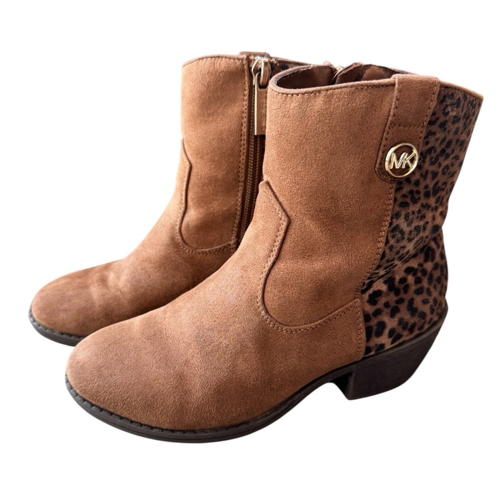 Michael Kors Tan Leopard Ankle Booties size 13